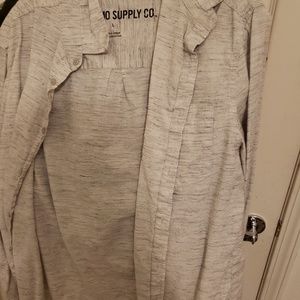 Mossimo flannel white black specs